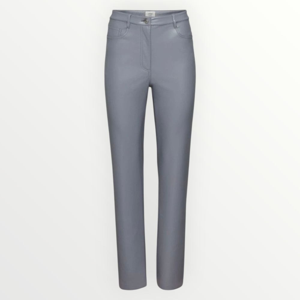 Wilfred Melina Pant Ardoise Lilac Vegan Leather Size 6 NWOT Aritzia